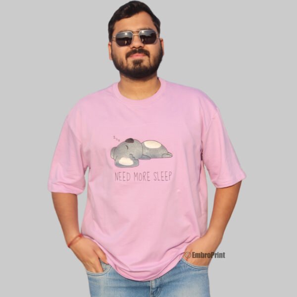 Need More Sleep Funny Koala – Oversized Lavender Unisex Tshirt - Image 6