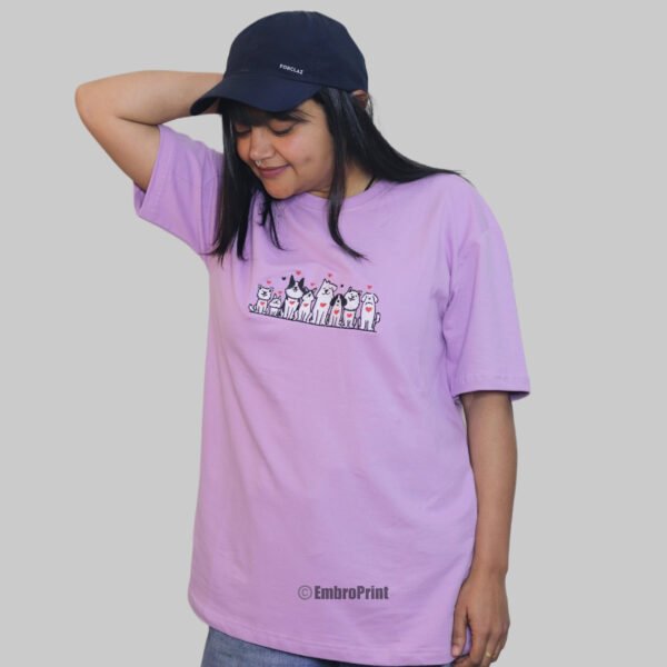 Pawfect Design - Oversized Lavender Unisex Tshirt - Image 9