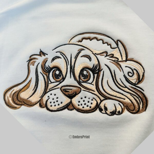 Baby Dog Embroidered Oversized White Unisex Tshirt - Image 4