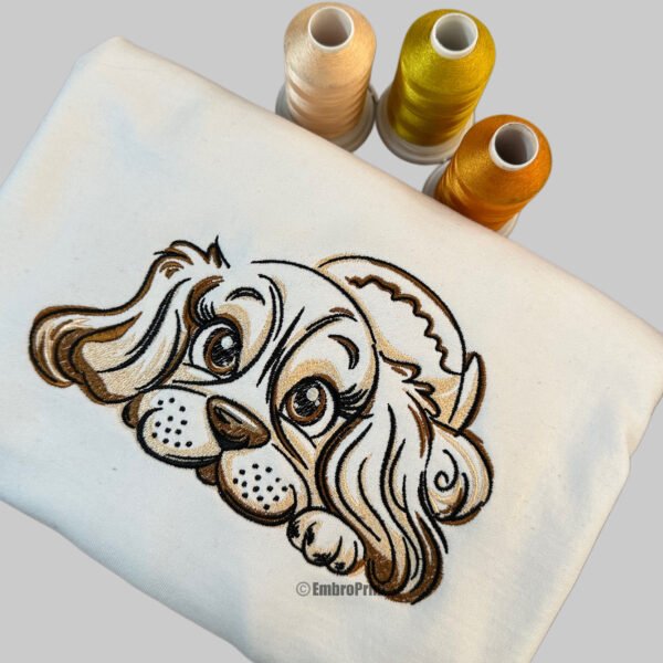 Baby Dog Embroidered Oversized White Unisex Tshirt - Image 2