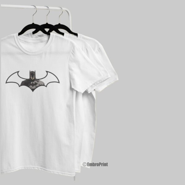Batman Embroidered Oversized White Unisex Tshirt - Image 6