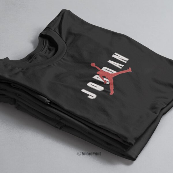 Nike Jordan Embroidered Oversized Black Unisex Tshirt - Image 2