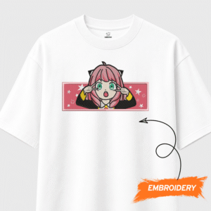 Anya Forger Embroidered Oversized  Unisex Tshirt