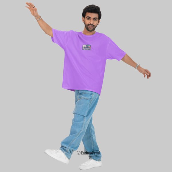 Adventure Awaits Embroidered Oversized Unisex Tshirt - Image 5