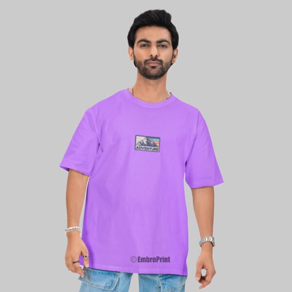 Adventure Awaits Embroidered Oversized Unisex Tshirt - Image 6
