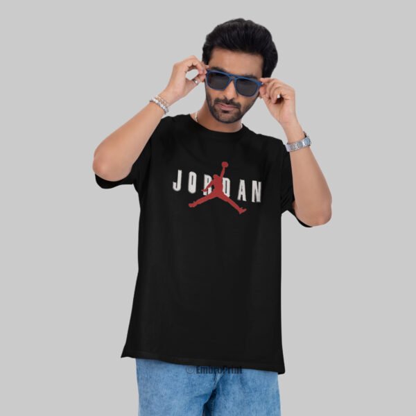 Nike Jordan Embroidered Oversized Black Unisex Tshirt - Image 7