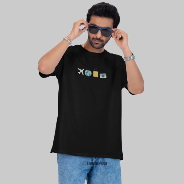 Travel Essentials Embroidered Oversized Unisex Tshirt - Image 8