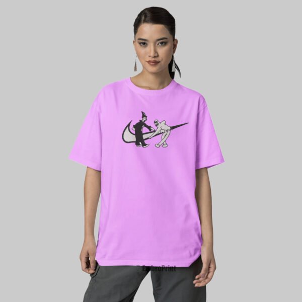 Nike Koko Clowns Embroidered Oversized Lavender Unisex Tshirt - Image 6