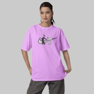 Nike Koko Clowns Embroidered Oversized Lavender Unisex Tshirt