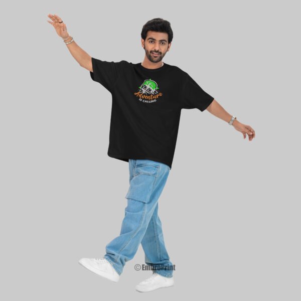 Adventure is Calling Embroidered Oversized Unisex Tshirt - Image 5
