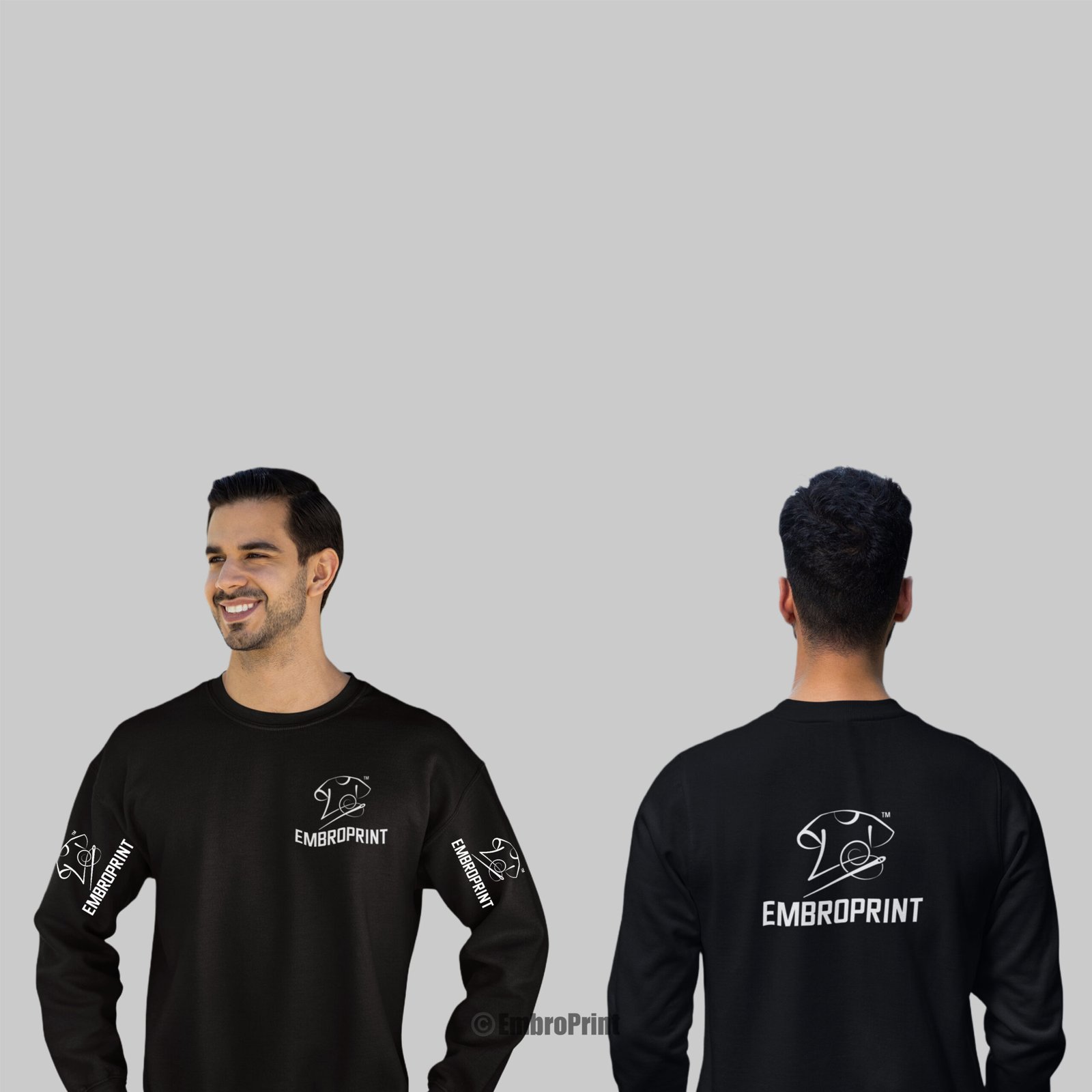Sweatshirt with Custom Logo Embroidery - Image 3