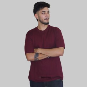 Premium Maroon Oversized Drop-Shoulder T-Shirt