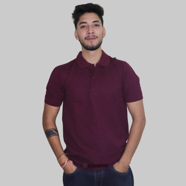 Premium Polo - Classic Maroon | 100% Cotton, Supercombed Fabric - Image 5