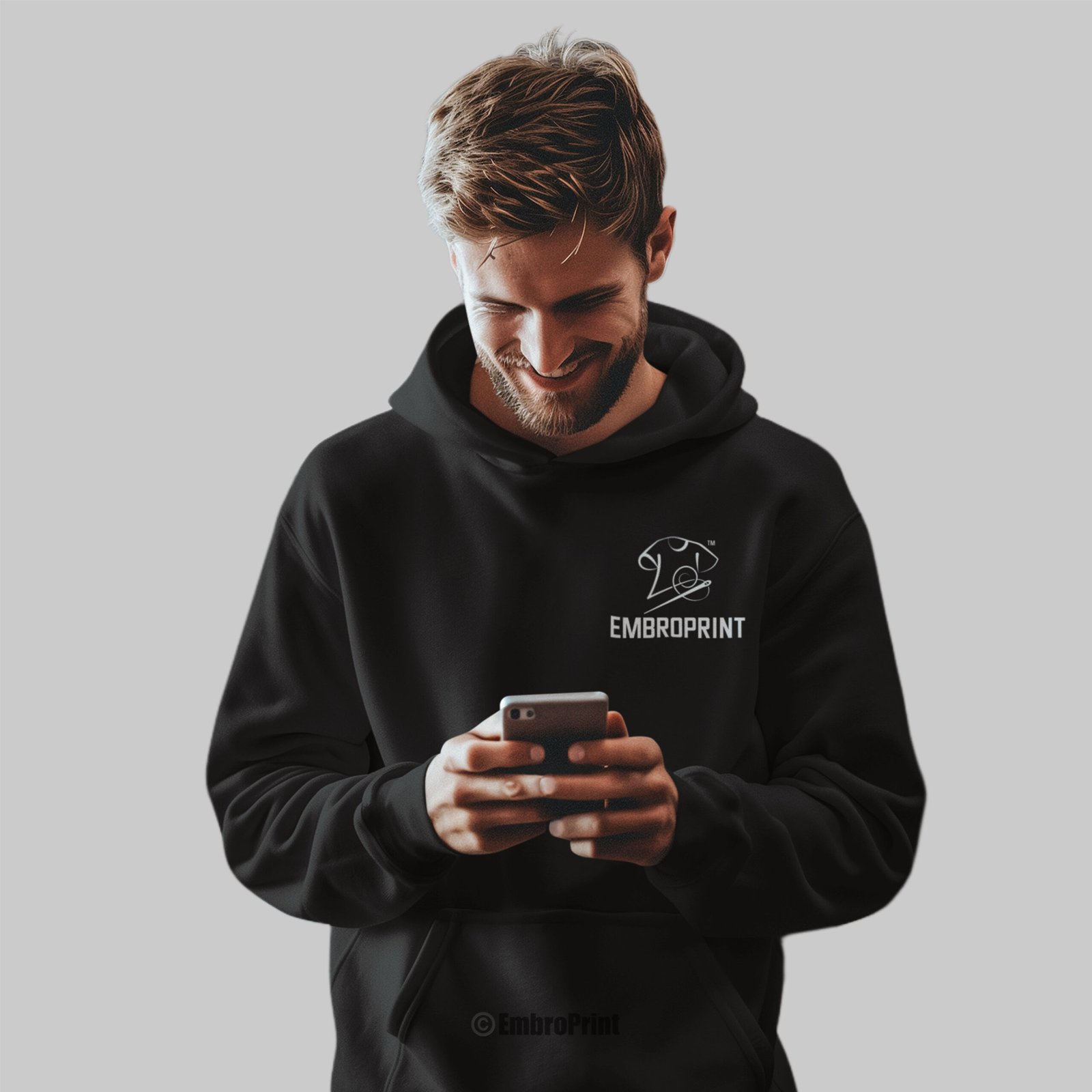 Non Zipper Hoodie with Custom Logo Embroidery