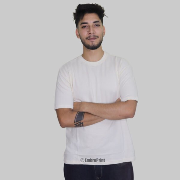 Premium Off-White Oversized Drop-Shoulder T-Shirt - Image 5