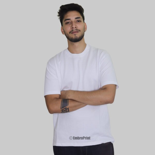 Premium White Oversized Drop-Shoulder T-Shirt - Image 5