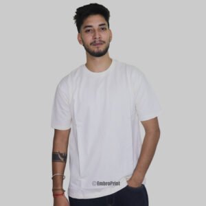 Alternative view of Premium Off-White Oversized Drop-Shoulder T-Shirt