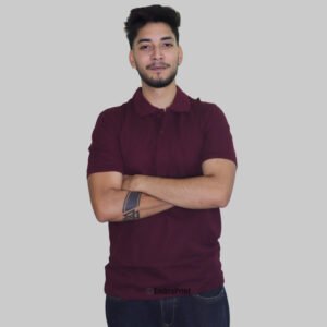 Alternative view of Premium Polo - Classic Maroon | 100% Cotton, Supercombed Fabric