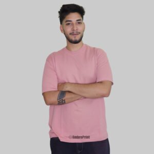 Alternative view of Premium Rose Pink Oversized Drop-Shoulder T-Shirt