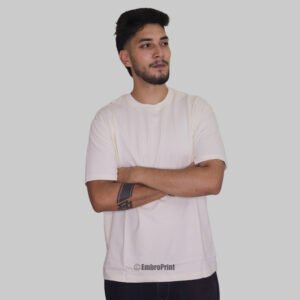 Premium Off-White Oversized Drop-Shoulder T-Shirt