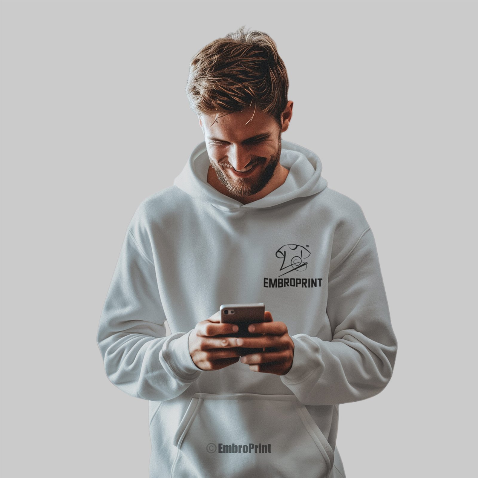 Non Zipper Hoodie with Custom Logo Embroidery - Image 5