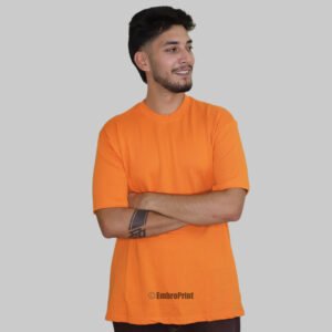 Oversized Drop-Shoulder T-Shirt – Orange