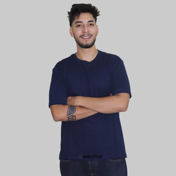 Oversized Drop-Shoulder T-Shirt – Navy Blue