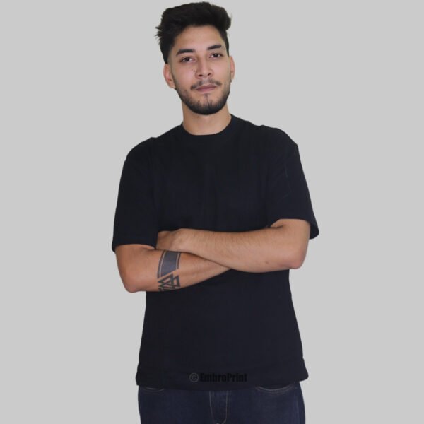 Premium Black Oversized Drop-Shoulder T-Shirt - Image 4