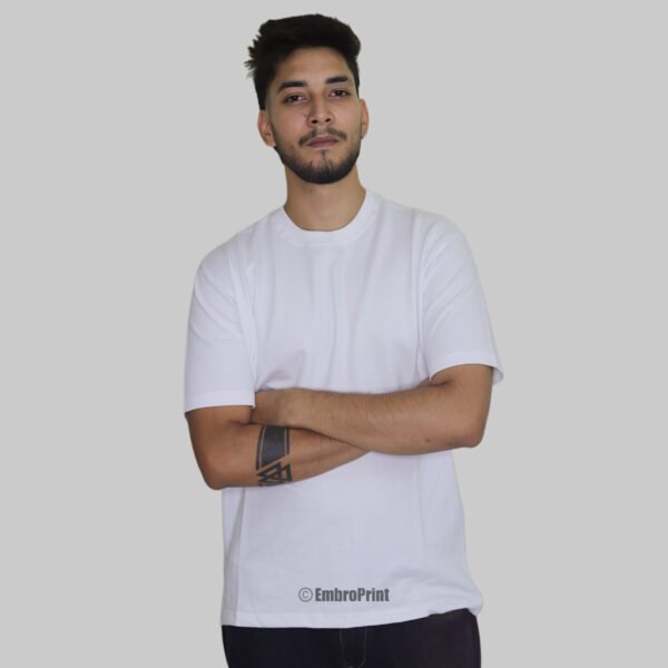 Premium White Oversized Drop-Shoulder T-Shirt - Image 6
