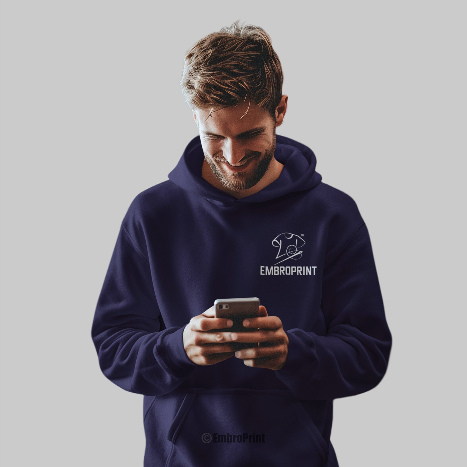 Non Zipper Hoodie with Custom Logo Embroidery - Image 6