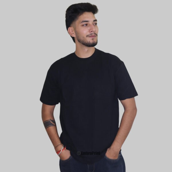 Premium Black Oversized Drop-Shoulder T-Shirt - Image 6