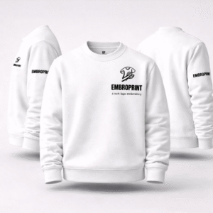 Sweatshirt with Custom Logo Embroidery