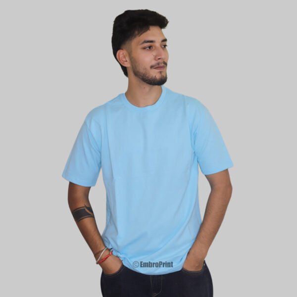 Premium Powder Blue Oversized Drop-Shoulder T-Shirt