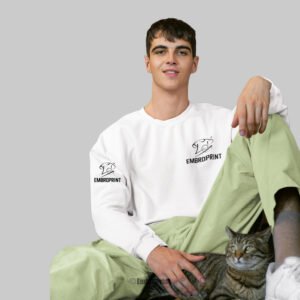 Alternative view of Sweatshirt with Custom Logo Embroidery