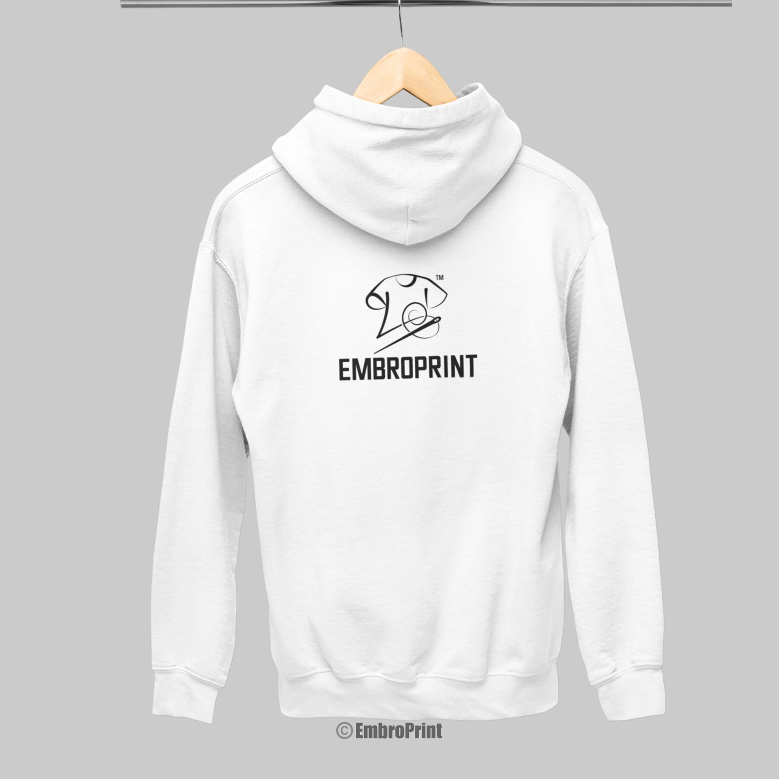 Non Zipper Hoodie with Custom Logo Embroidery - Image 3