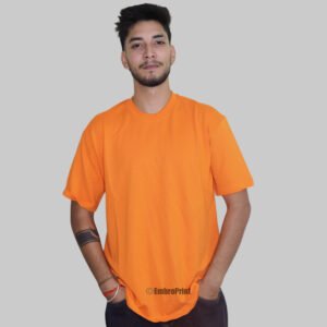 Alternative view of Oversized Drop-Shoulder T-Shirt – Orange