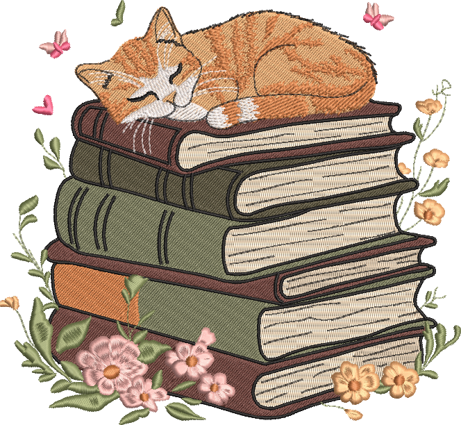 Cat and Books - Image 11