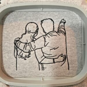 Alternative view of Portrait Embroidery - Lineart