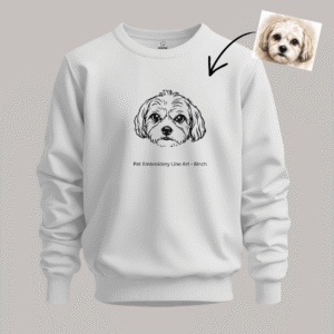 Pet Portrait Embroidery – Lineart - Sweatshirt