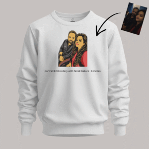 Alternative view of Portrait Embroidery –Full-Face Embroidered- Sweatshirt