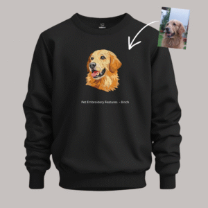 Alternative view of Pet Portrait Embroidery –Full Feature- Sweatshirt