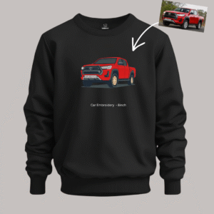 Alternative view of Custom Car Embroidery – Sweatshirt