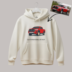 Alternative view of Custom Car Embroidery –Hoodie