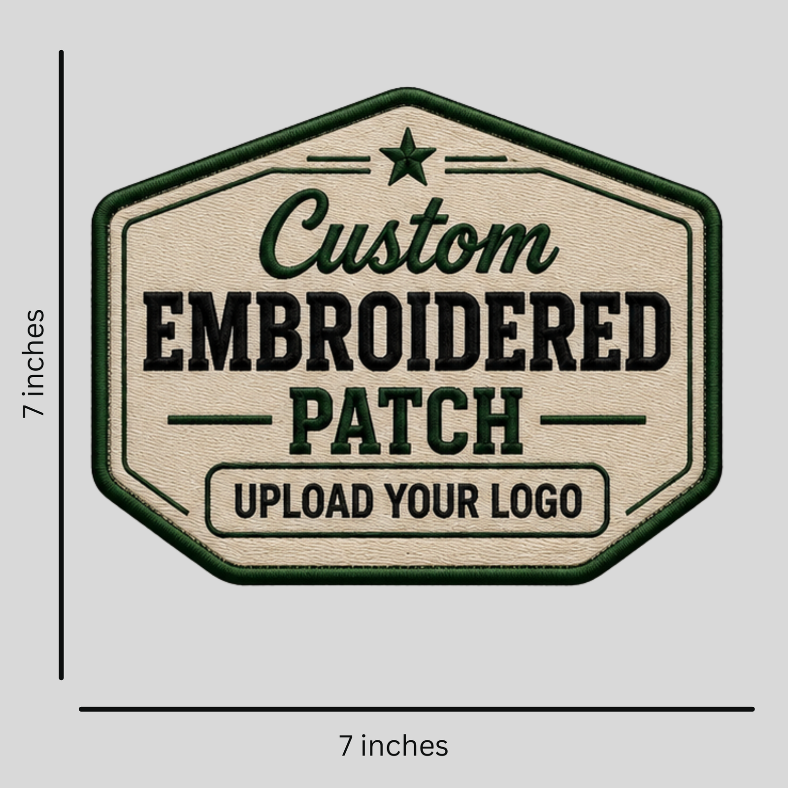 Custom Iron-On Embroidered Patches - 7inches