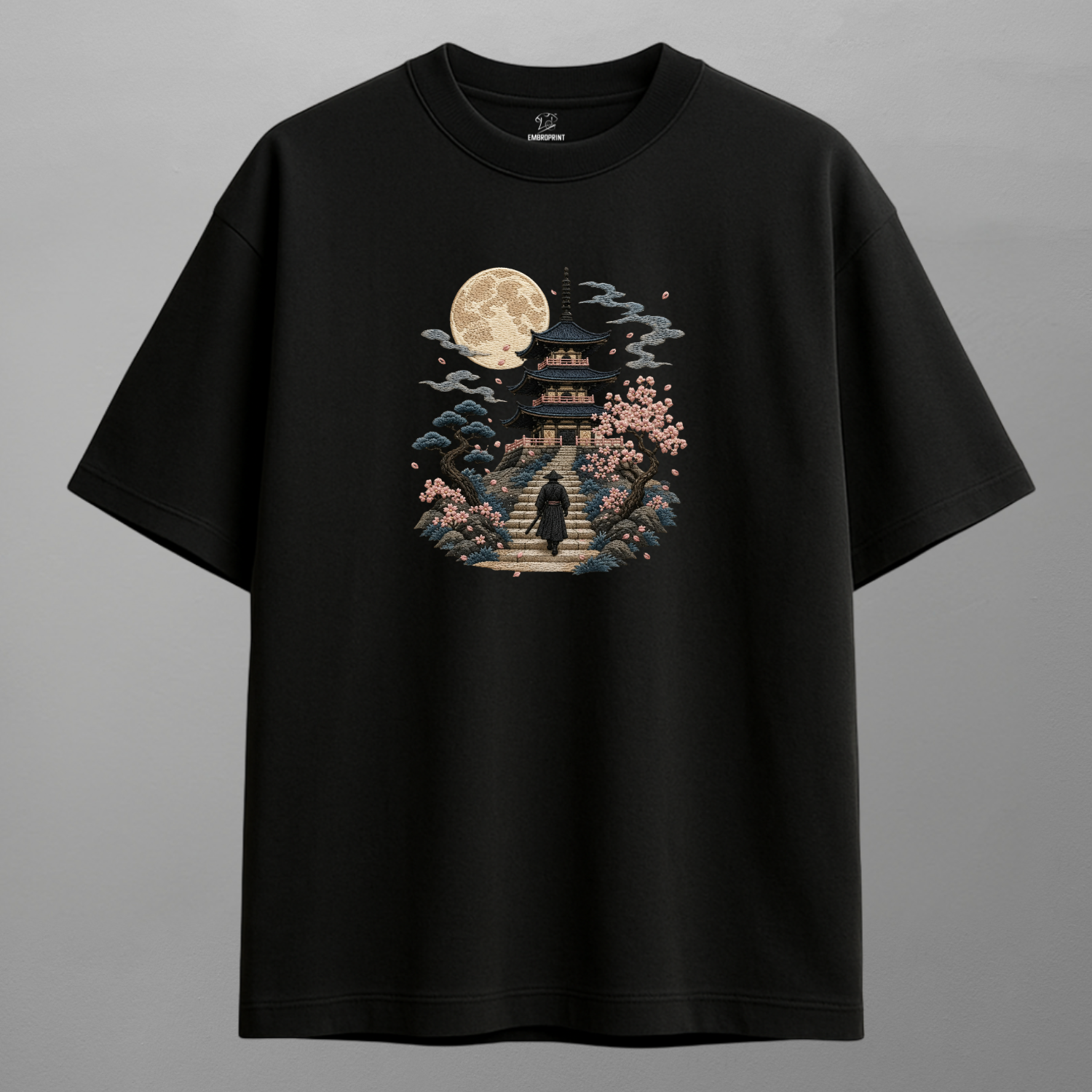 Samurai Warrior Pagoda Embroidery - Image 2