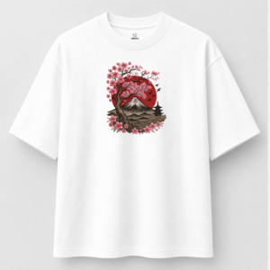 Alternative view of Mount Fuzi During Cherry Blossom  Embroidery