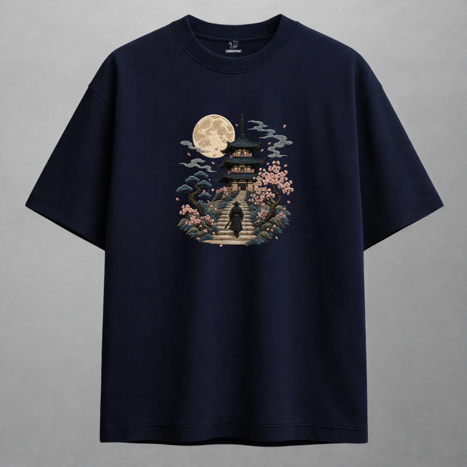 Samurai Warrior Pagoda Embroidery - Image 5