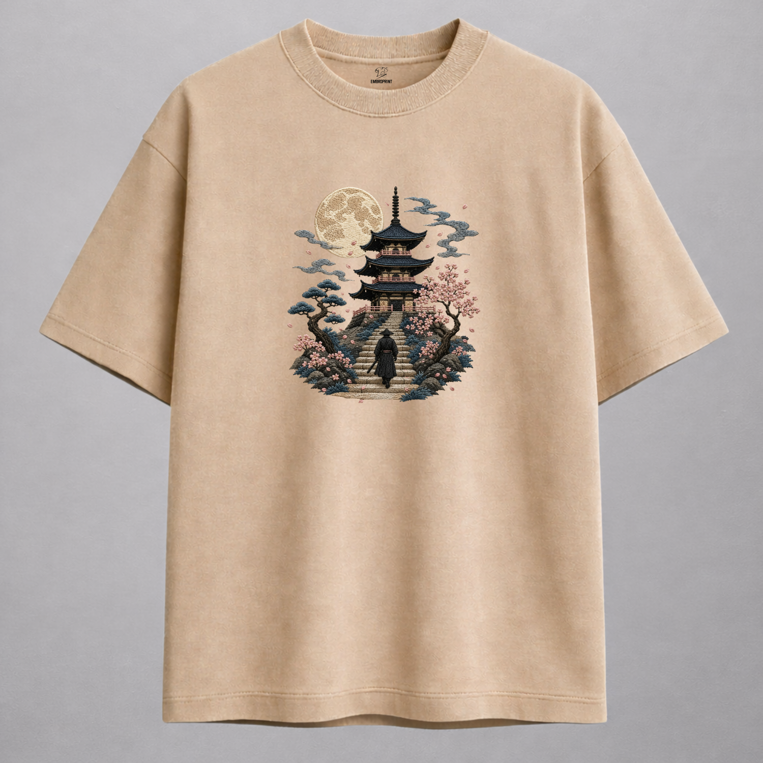 Samurai Warrior Pagoda Embroidery - Image 6