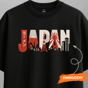 JAPAN TYPOGRAPHY EMBROIDERY