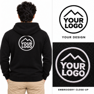 Alternative view of Non Zipper Hoodie with Custom Logo Embroidery